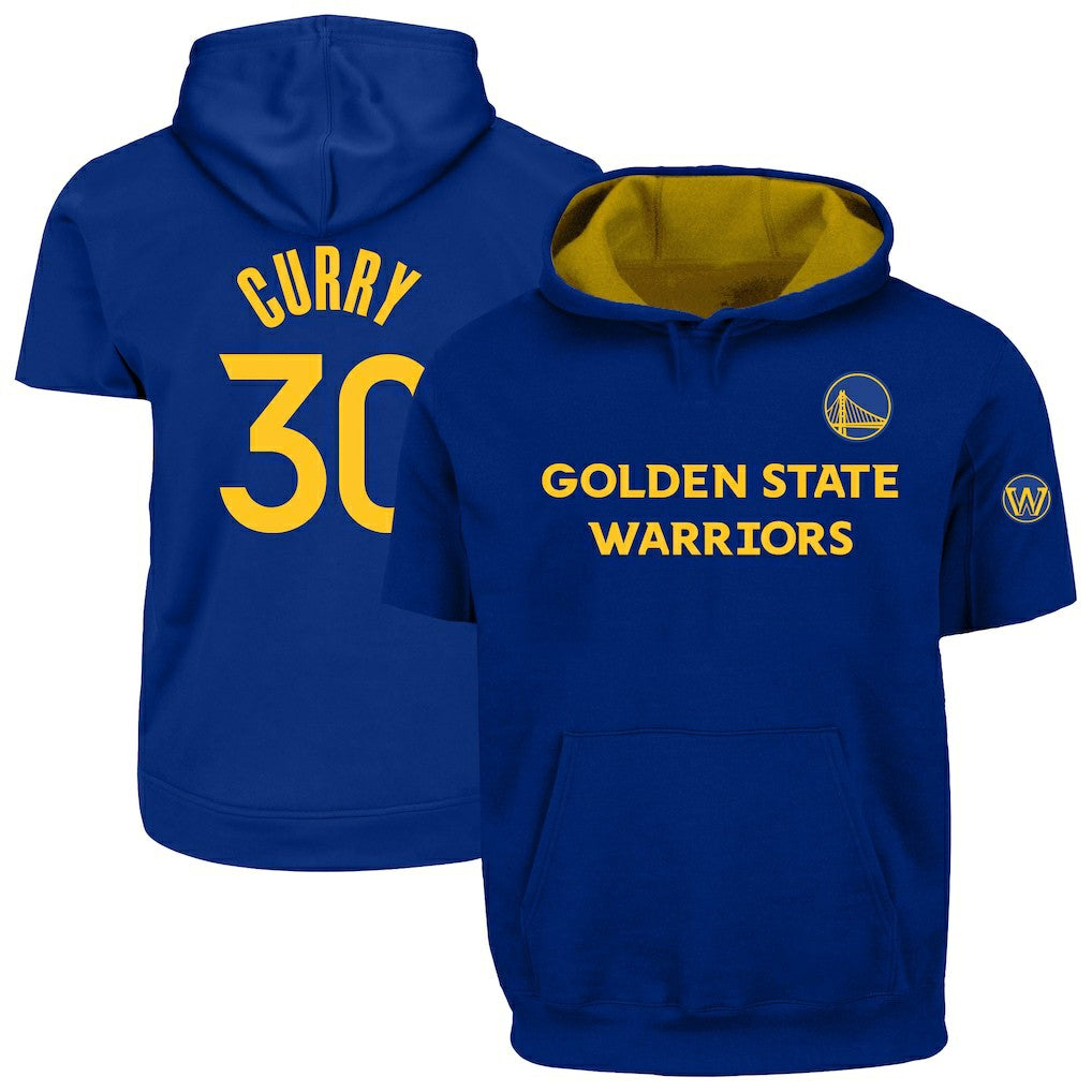 Royal Stephen Curry Golden State Warriors Big & Tall Short Sleeve Hoodie sale | NBA