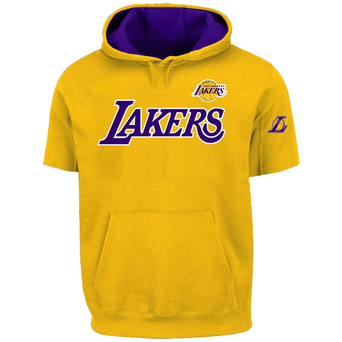 Gold LeBron James Los Angeles Lakers Big & Tall Short Sleeve Hoodie | NBA