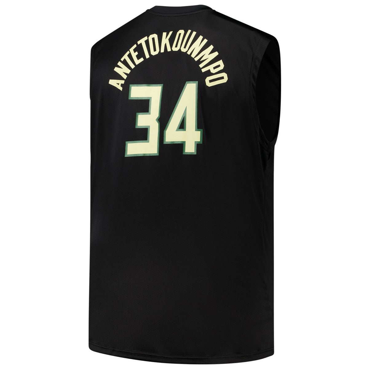 Black Giannis Antetokounmpo Milwaukee Bucks Profile Big & Tall Player Muscle Tank | NBA
