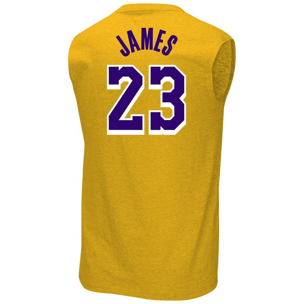 Gold LeBron James Los Angeles Lakers Profile Big & Tall Player Muscle Tank | NBA