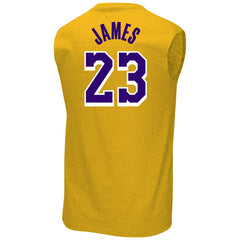 Gold LeBron James Los Angeles Lakers Profile Big & Tall Player Muscle Tank | NBA
