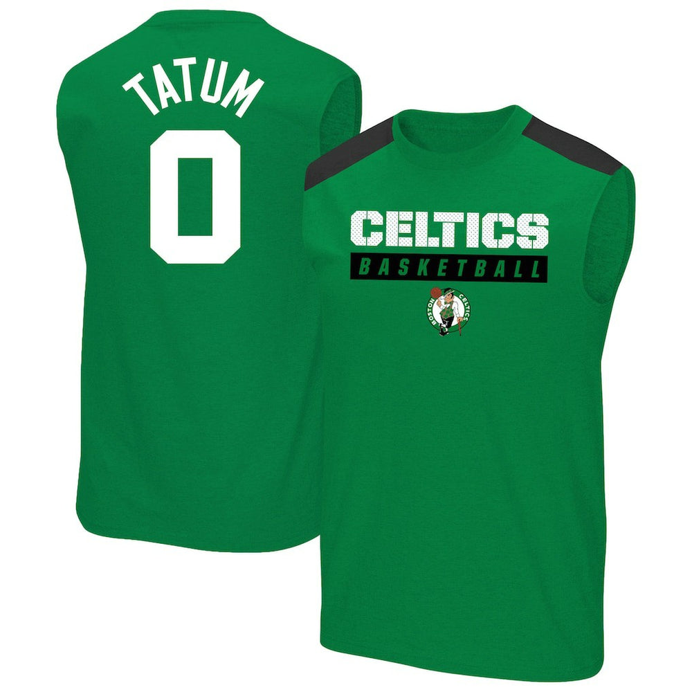 Kelly Green Jayson Tatum Boston Celtics Profile Big & Tall Player Muscle Tank | NBA