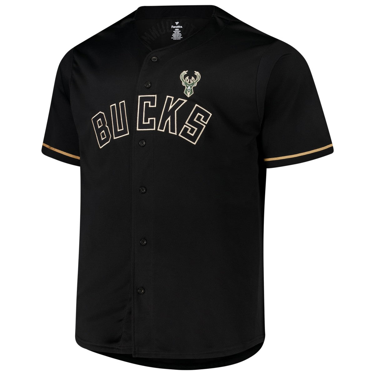 Black Giannis Antetokounmpo Milwaukee Bucks Profile Big & Tall Name & Number Button-Up Jersey | NBA