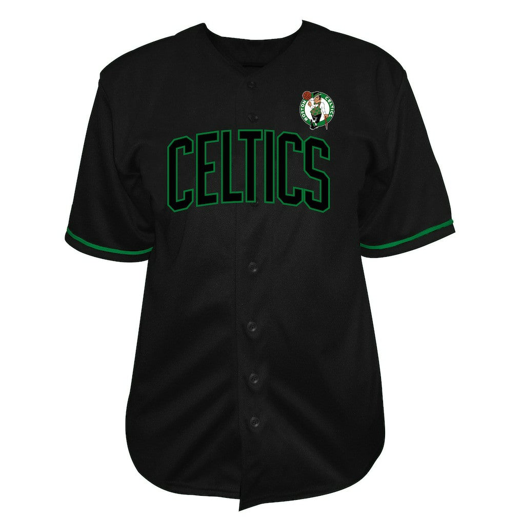Black Jayson Tatum Boston Celtics Profile Big & Tall Name & Number Button-Up Jersey | NBA