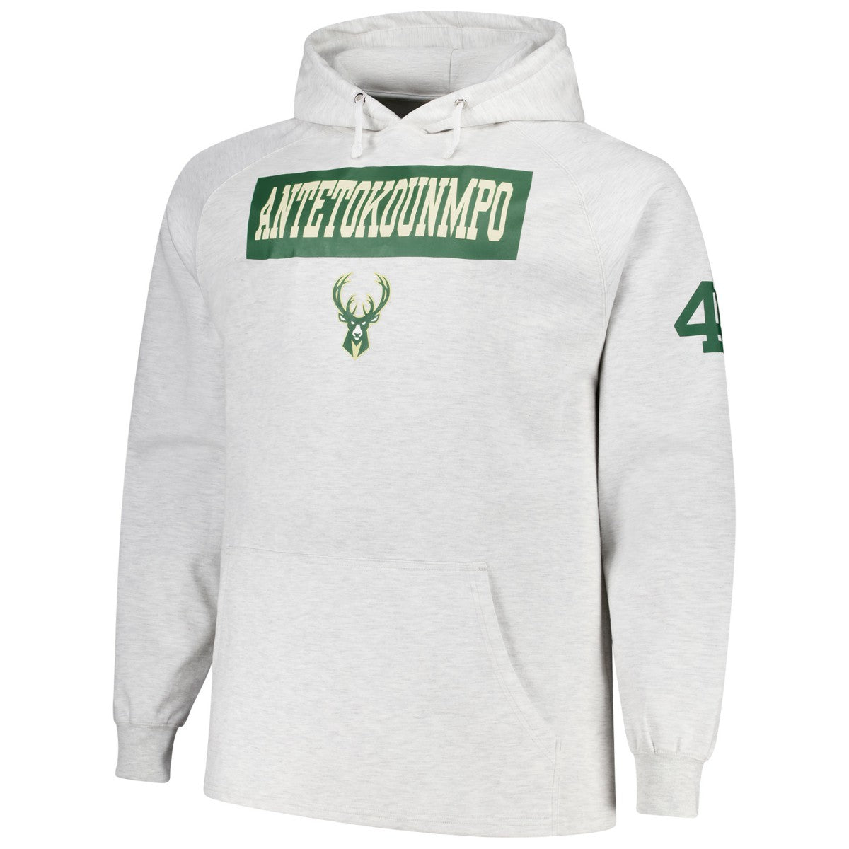 Ash Giannis Antetokounmpo Milwaukee Bucks Profile Big & Tall Player Double Face Tri-Blend Pullover Hoodie | NBA