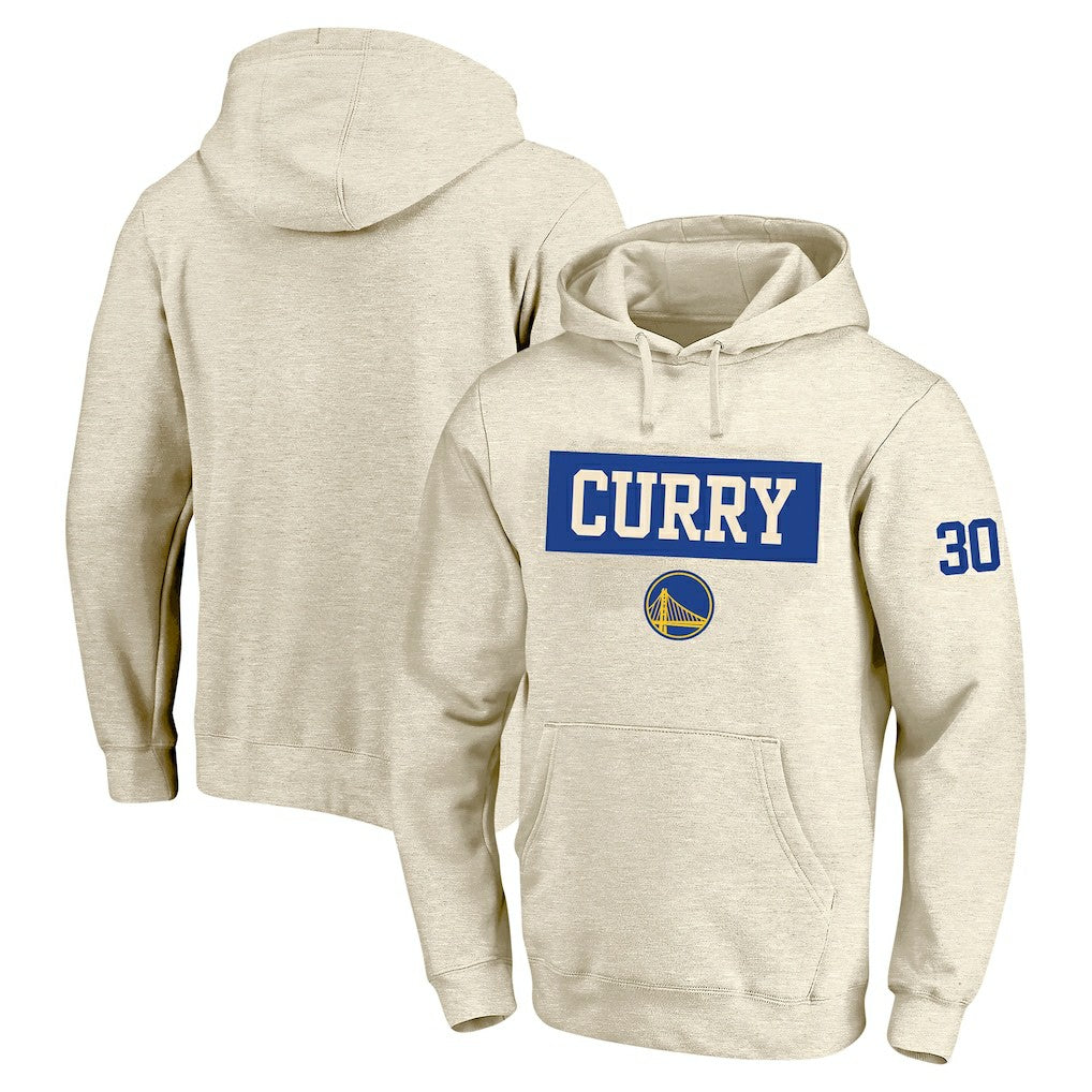 Cream Stephen Curry Golden State Warriors Profile Big & Tall Player Double Face Tri-Blend Pullover Hoodie sale | NBA