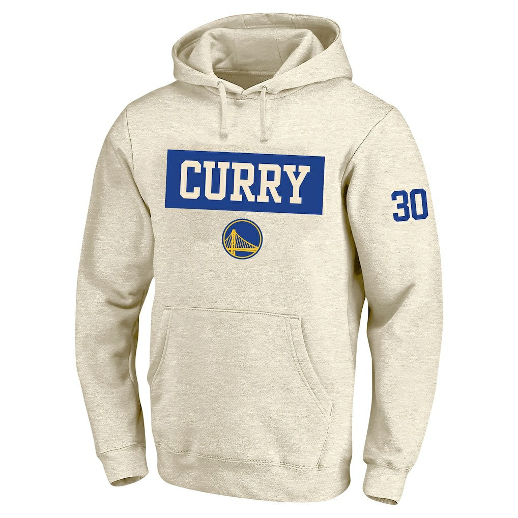 Cream Stephen Curry Golden State Warriors Profile Big & Tall Player Double Face Tri-Blend Pullover Hoodie sale | NBA