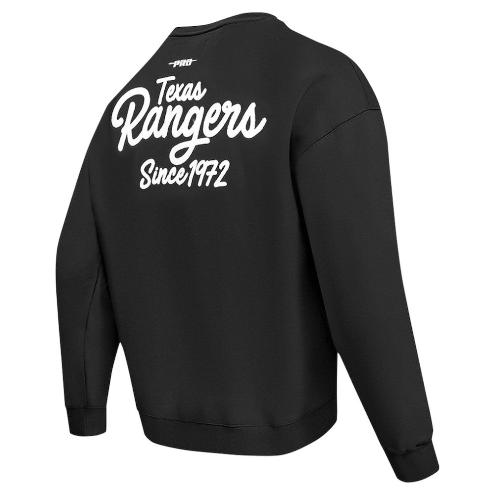 Texas Rangers Pro Standard Paint The City Dropped Shoulder Pullover Sweatshirt - MLB Pullover