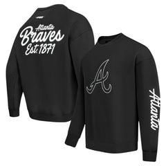 Atlanta Braves Pro Standard Paint The City Dropped Shoulder Pullover Sweatshirt - MLB Pullover