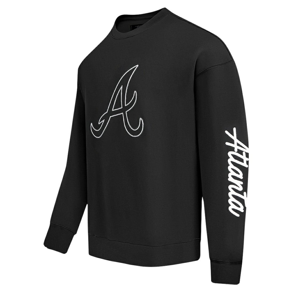 Atlanta Braves Pro Standard Paint The City Dropped Shoulder Pullover Sweatshirt - MLB Pullover