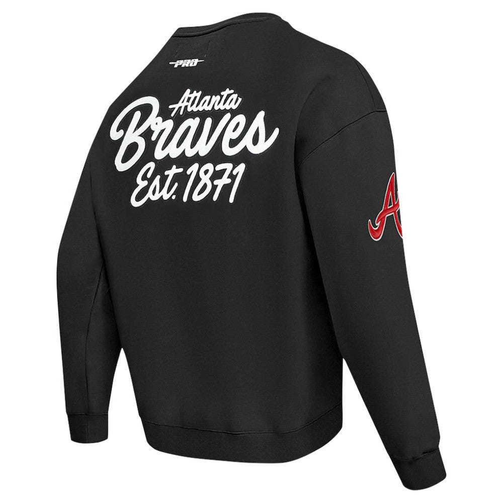Atlanta Braves Pro Standard Paint The City Dropped Shoulder Pullover Sweatshirt - MLB Pullover