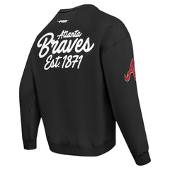 Atlanta Braves Pro Standard Paint The City Dropped Shoulder Pullover Sweatshirt - MLB Pullover