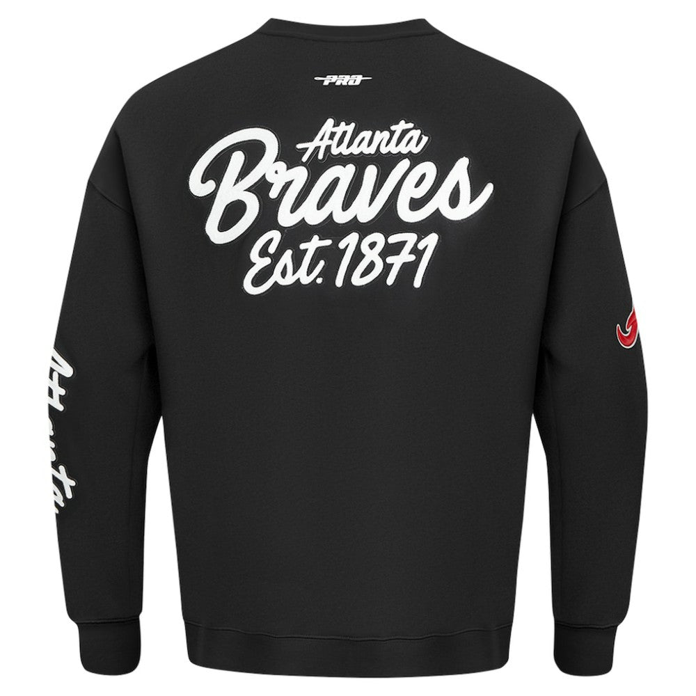 Atlanta Braves Pro Standard Paint The City Dropped Shoulder Pullover Sweatshirt - MLB Pullover