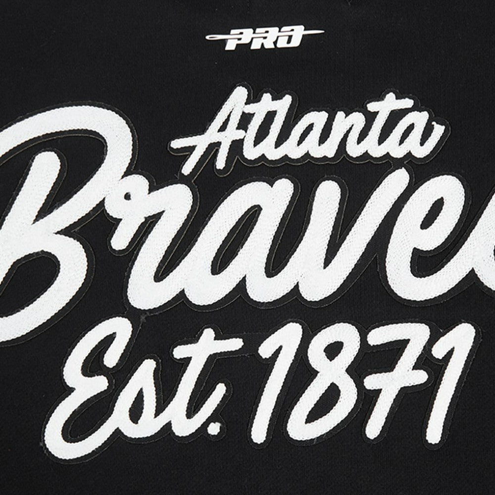 Atlanta Braves Pro Standard Paint The City Dropped Shoulder Pullover Sweatshirt - MLB Pullover
