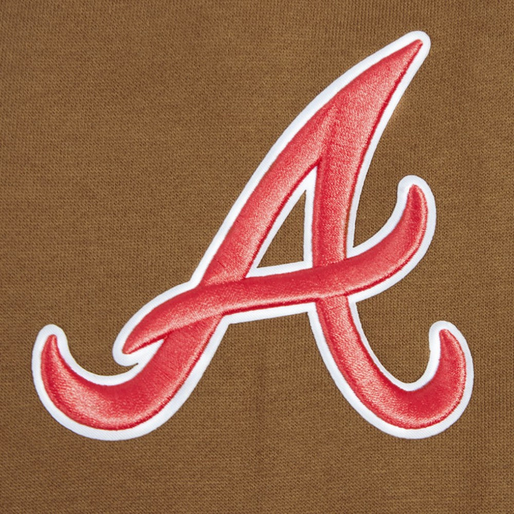 Atlanta Braves Pro Standard Paint The City Dropped Shoulder Pullover Sweatshirt - MLB Pullover
