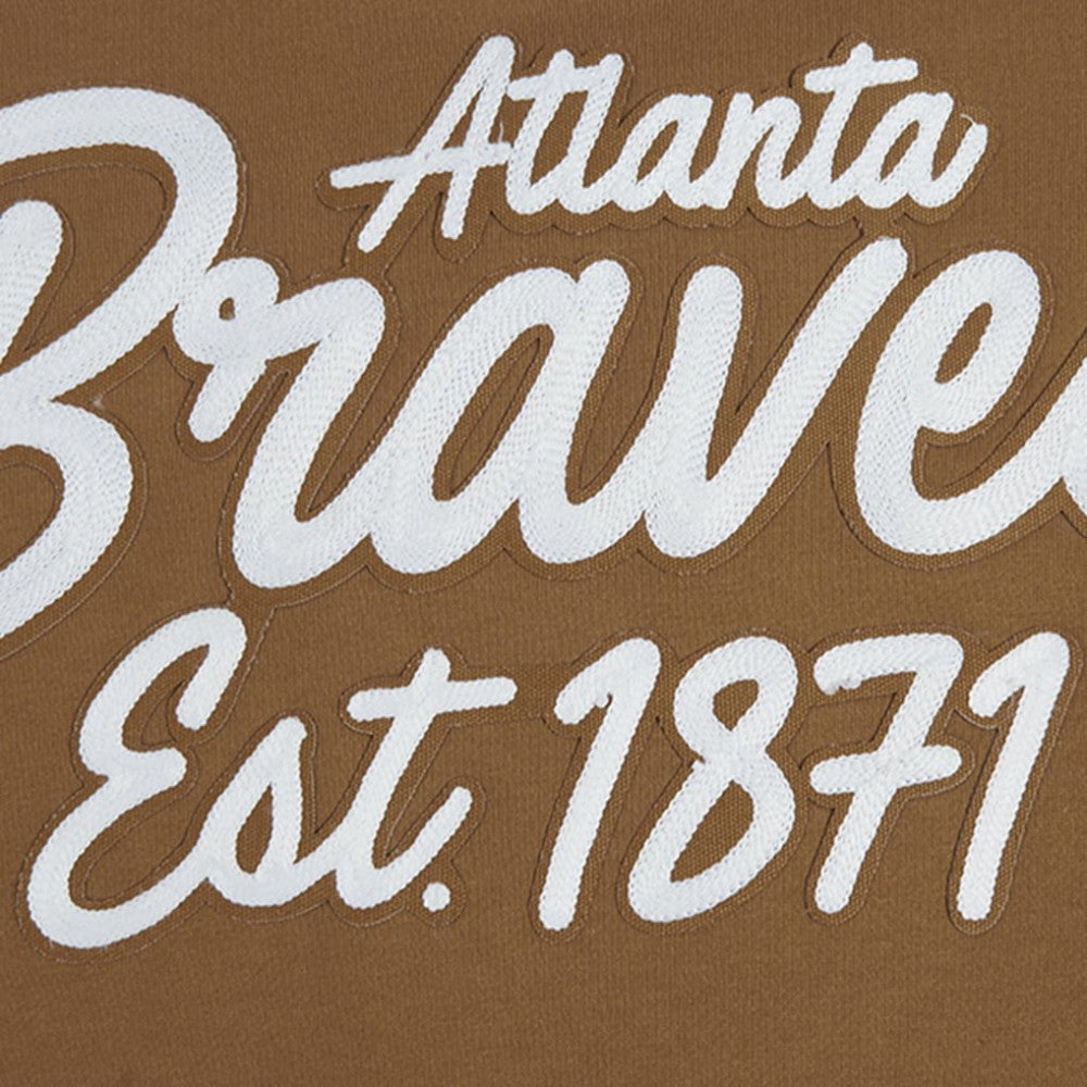Atlanta Braves Pro Standard Paint The City Dropped Shoulder Pullover Sweatshirt - MLB Pullover