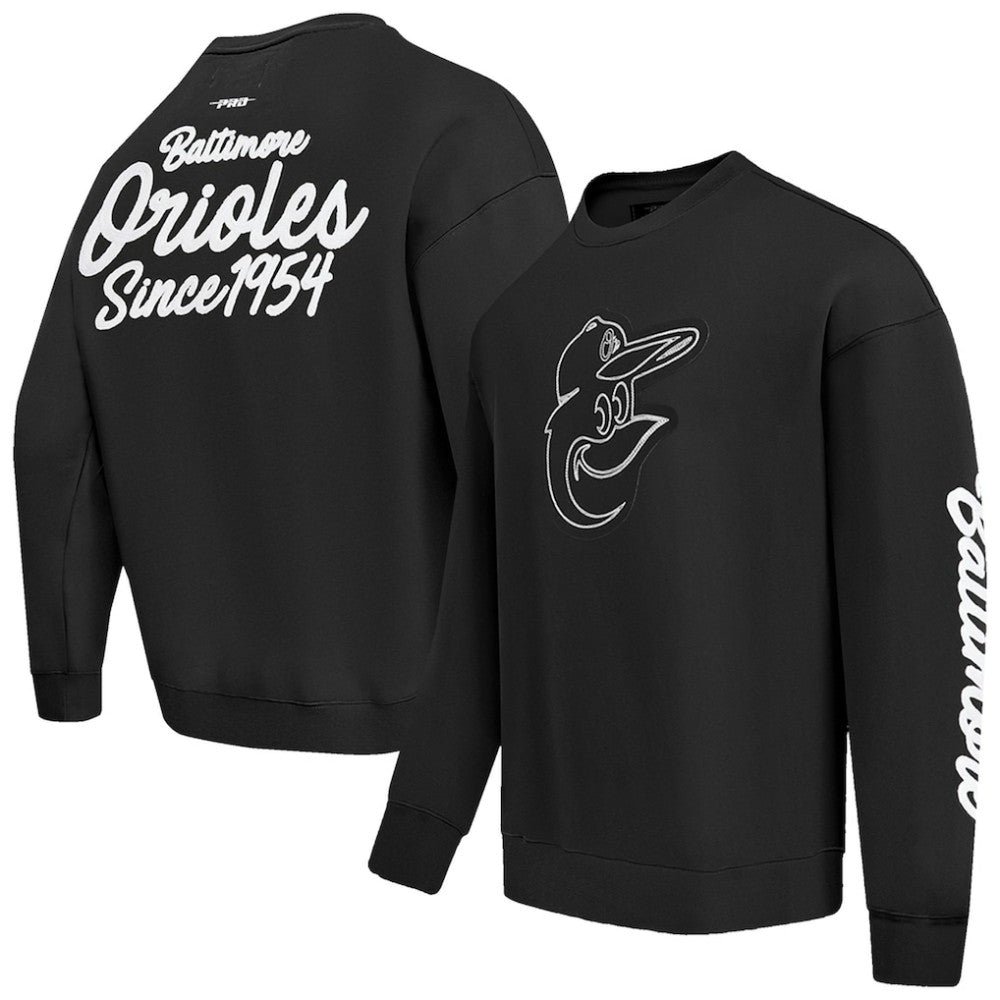 Baltimore Orioles Pro Standard Paint The City Dropped Shoulder Pullover Sweatshirt - MLB Pullover