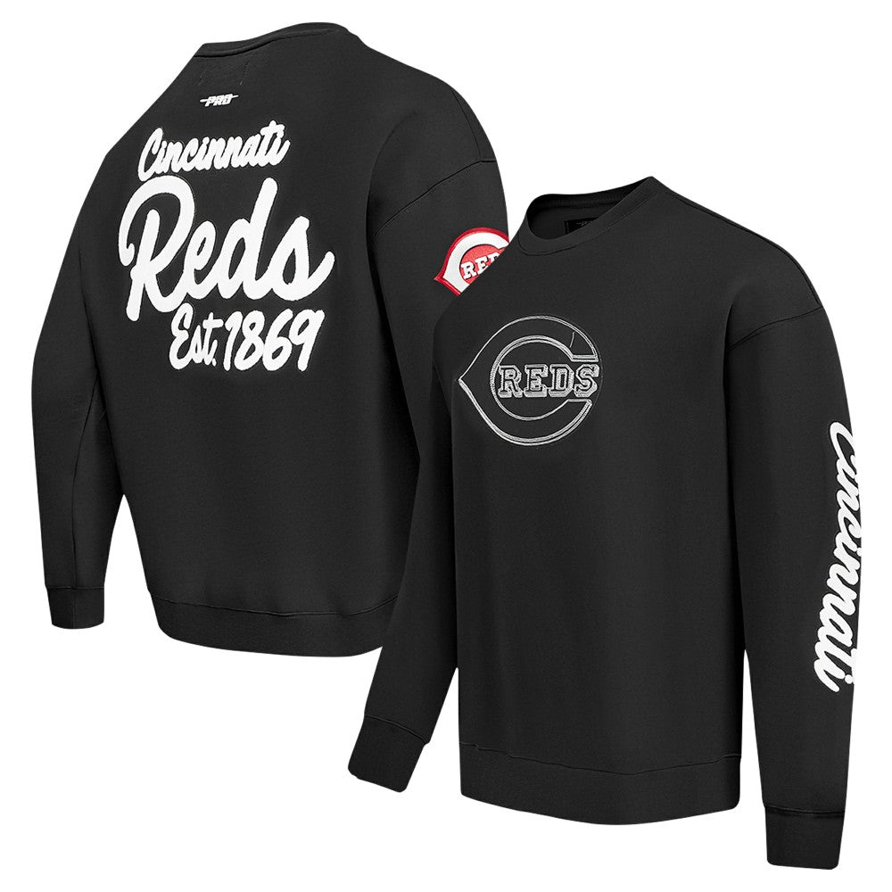 Cincinnati Reds Pro Standard Paint The City Dropped Shoulder Pullover Sweatshirt - MLB Pullover