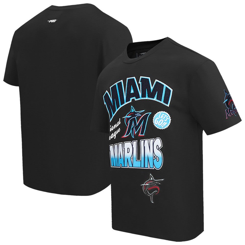Miami Marlins Pro Standard Turn It Up Dropped Shoulder T-Shirt - MLB T-shirts