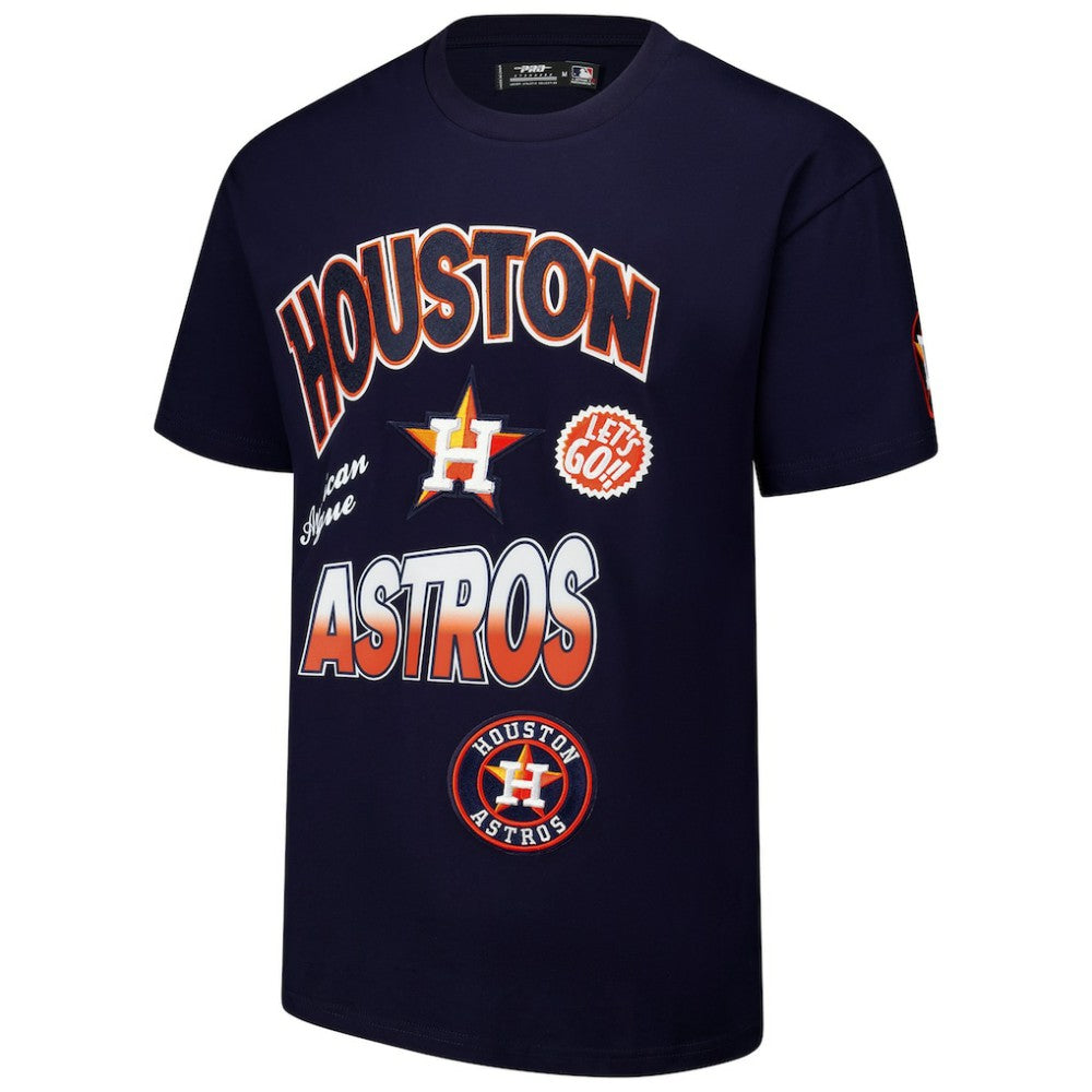 Houston Astros Pro Standard Turn It Up Dropped Shoulder T-Shirt - MLB T-shirts