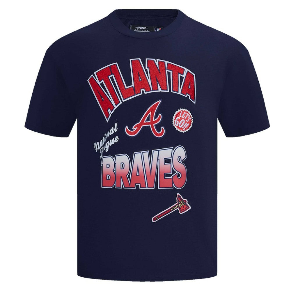 Atlanta Braves Pro Standard Turn It Up Dropped Shoulder T-Shirt - MLB T-shirts