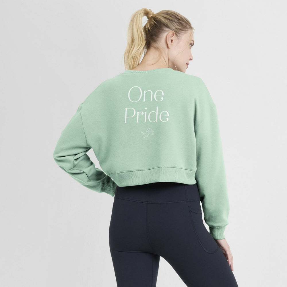 Detroit Lions Women's Studio Tri-Blend Cropped Pullover Sweatshirt | NFL Near me