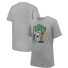 Heather Gray Boston Celtics Stadium Essentials Unisex 2024 NBA Finals Revolution T-Shirt | NBA