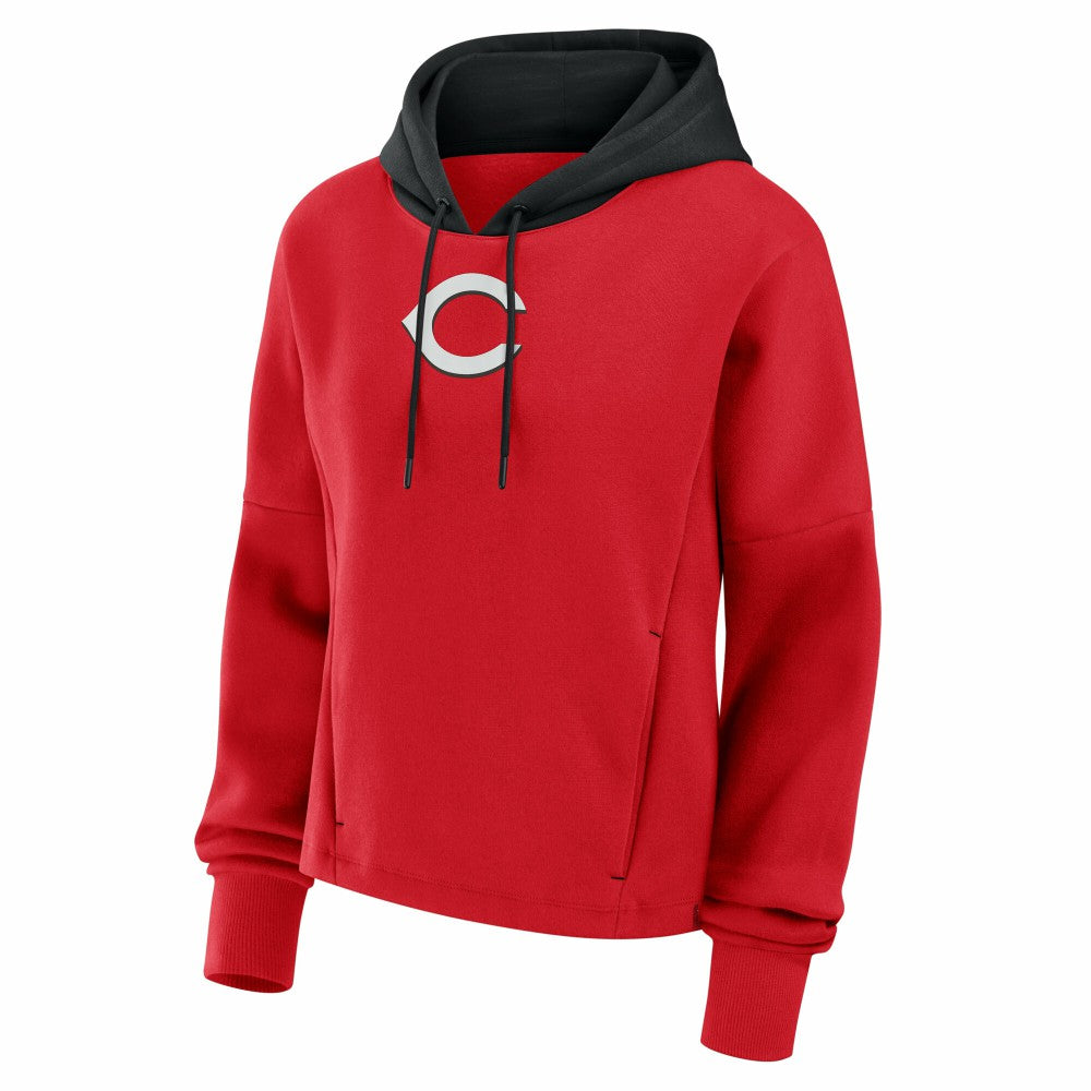 Cincinnati Reds Fanatics Women's Oversized Legacy Favorite Spectator Pullover Hoodie - MLB Hoodies
