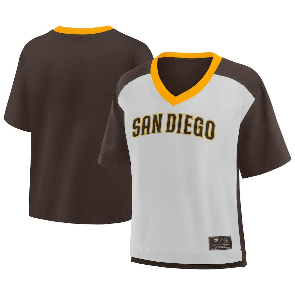 San Diego Padres Fanatics Oversized Race To Win V-Neck T-Shirt - MLB T-shirts