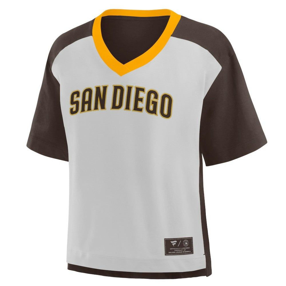 San Diego Padres Fanatics Oversized Race To Win V-Neck T-Shirt - MLB T-shirts
