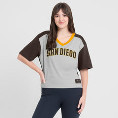 San Diego Padres Fanatics Oversized Race To Win V-Neck T-Shirt - MLB T-shirts