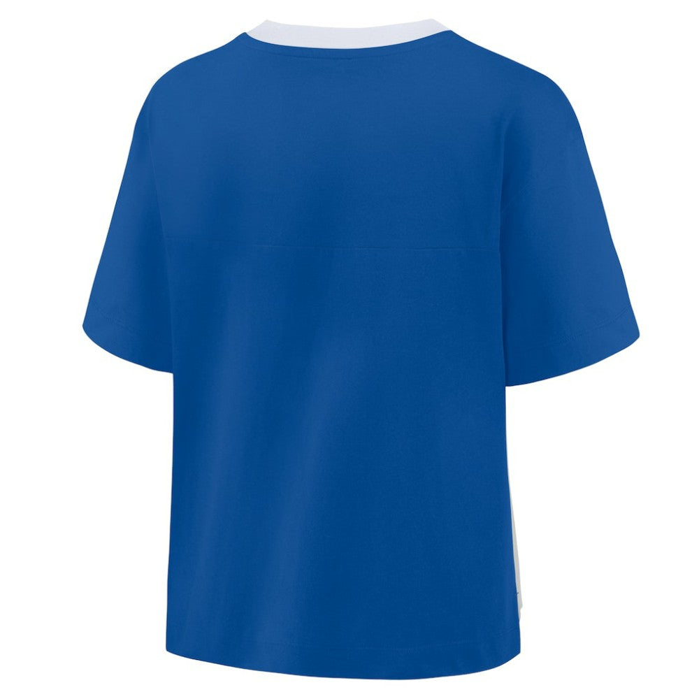 Los Angeles Dodgers Fanatics Oversized Race To Win V-Neck T-Shirt - MLB T-shirts