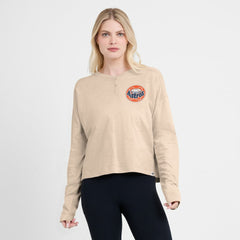 Houston Astros Fanatics Women's Oversized Stadium Slub Long Sleeve Henley T-Shirt - MLB T-shirts