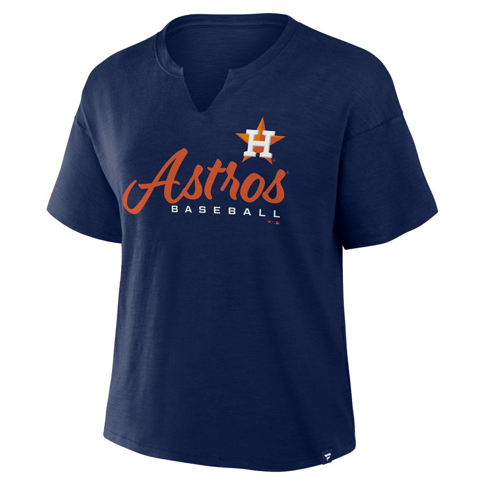 Houston Astros Fanatics Women's Fan Fave Stadium Slub Boxy T-Shirt - MLB T-shirts