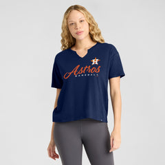 Houston Astros Fanatics Women's Fan Fave Stadium Slub Boxy T-Shirt - MLB T-shirts
