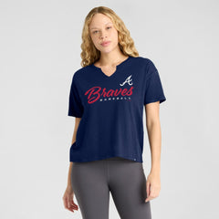 Atlanta Braves Fanatics Women's Fan Fave Stadium Slub Boxy T-Shirt - MLB T-shirts