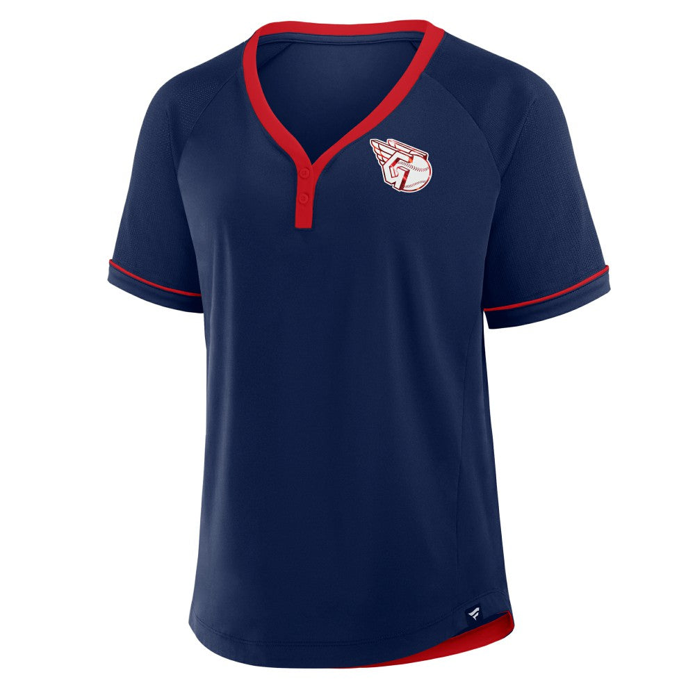 Cleveland Guardians Fanatics Women's League Diva Star Raglan V-Neck T-Shirt - MLB T-shirts