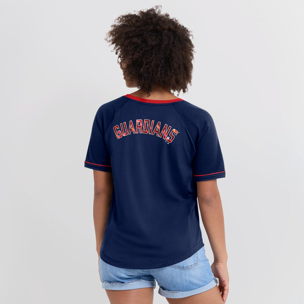 Cleveland Guardians Fanatics Women's League Diva Star Raglan V-Neck T-Shirt - MLB T-shirts