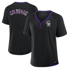 Colorado Rockies Fanatics Women's League Diva Star Raglan V-Neck T-Shirt - MLB T-shirts
