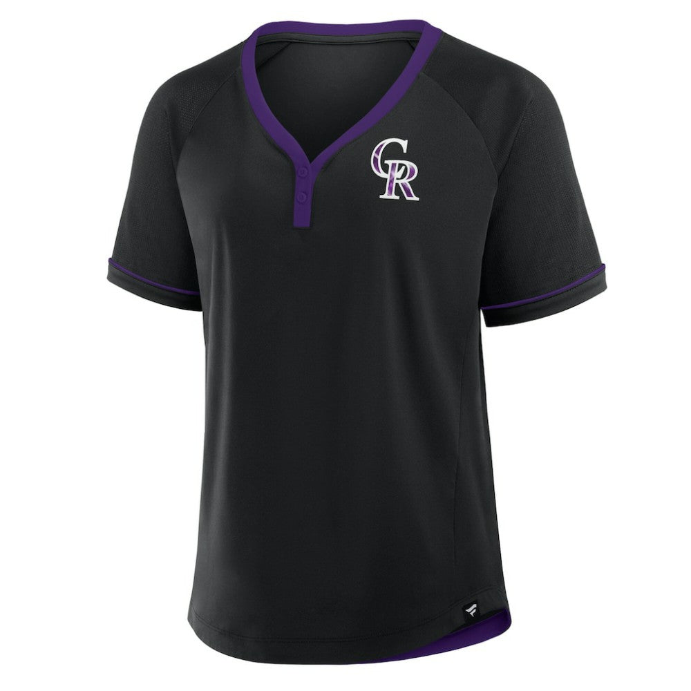Colorado Rockies Fanatics Women's League Diva Star Raglan V-Neck T-Shirt - MLB T-shirts