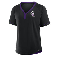 Colorado Rockies Fanatics Women's League Diva Star Raglan V-Neck T-Shirt - MLB T-shirts