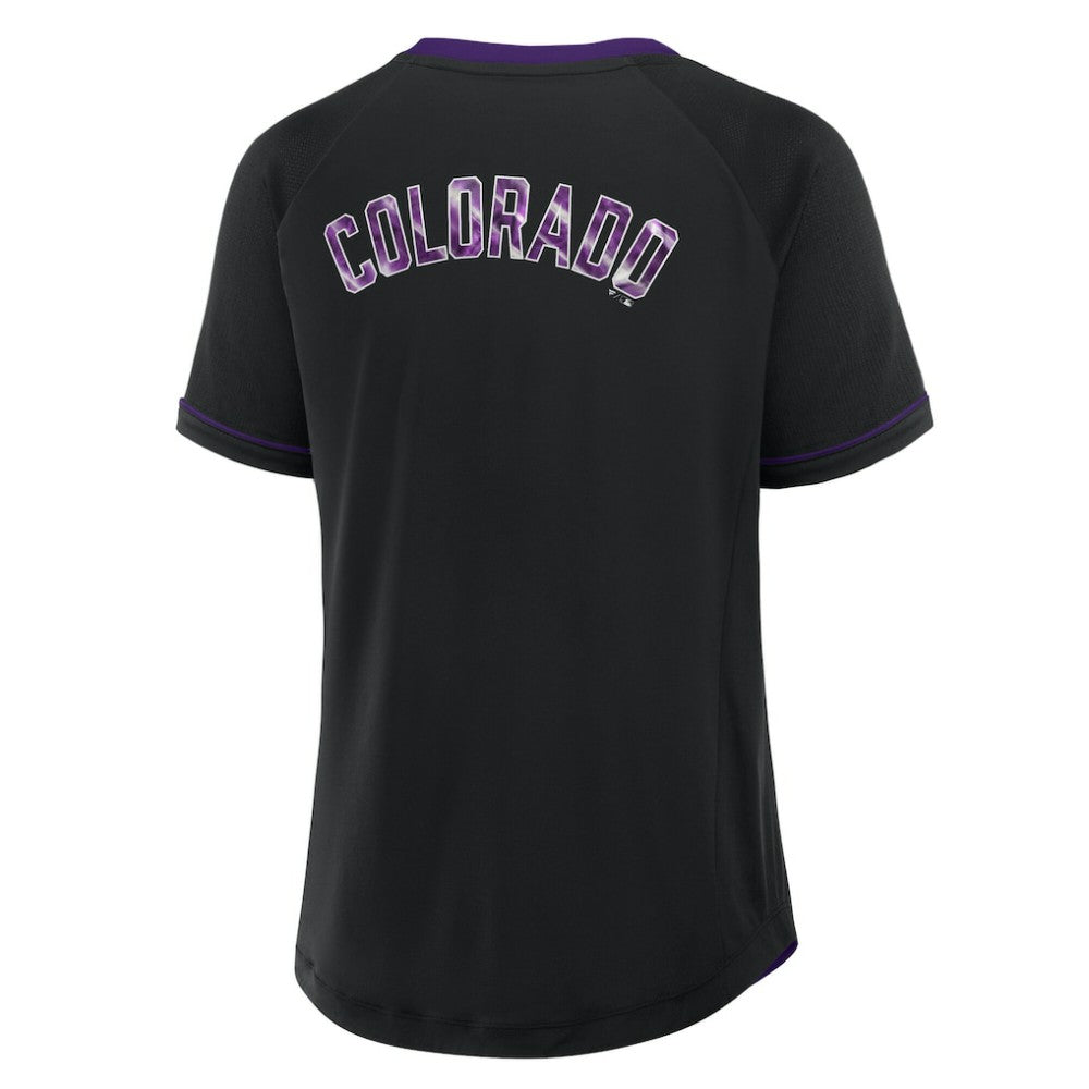 Colorado Rockies Fanatics Women's League Diva Star Raglan V-Neck T-Shirt - MLB T-shirts