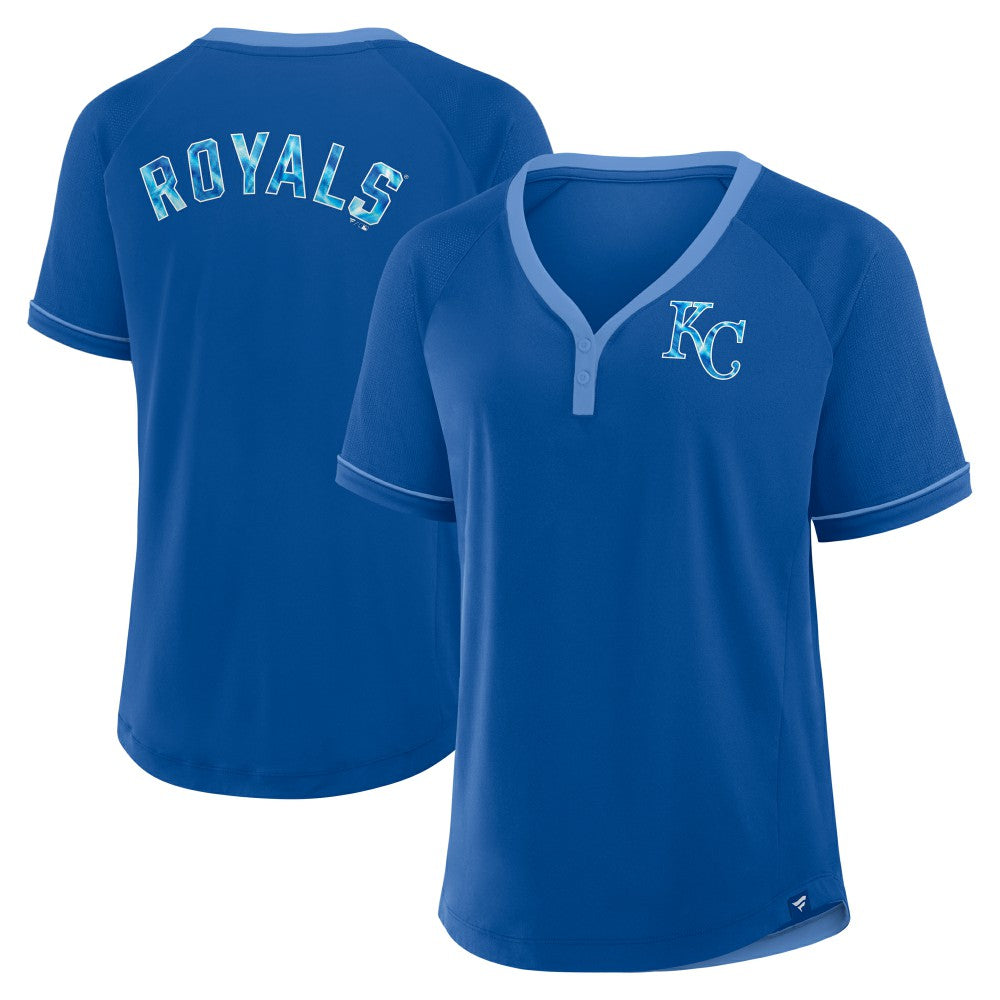 Kansas City Royals Fanatics Women's League Diva Star Raglan V-Neck T-Shirt - MLB T-shirts