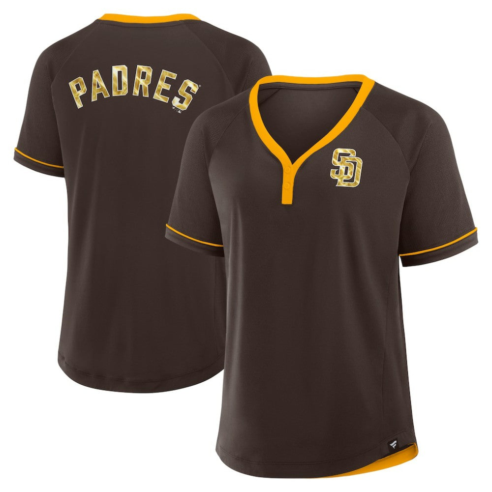 San Diego Padres Fanatics Women's League Diva Star Raglan V-Neck T-Shirt - MLB T-shirts