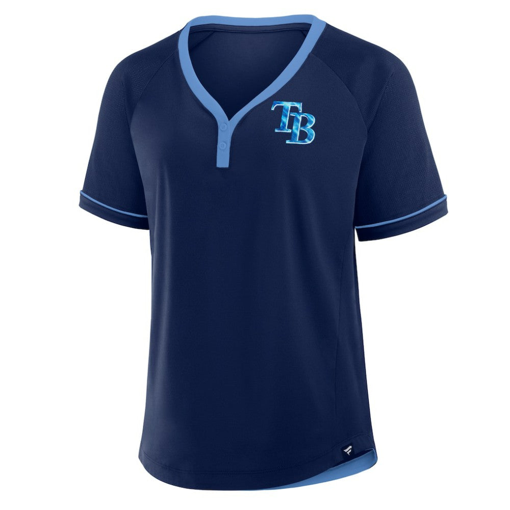 Tampa Bay Rays Fanatics Women's League Diva Star Raglan V-Neck T-Shirt - MLB T-shirts