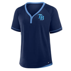 Tampa Bay Rays Fanatics Women's League Diva Star Raglan V-Neck T-Shirt - MLB T-shirts