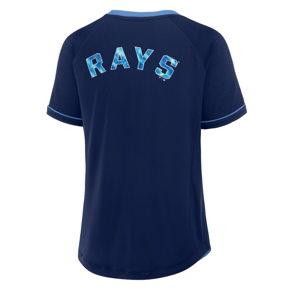 Tampa Bay Rays Fanatics Women's League Diva Star Raglan V-Neck T-Shirt - MLB T-shirts