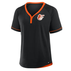 Baltimore Orioles Fanatics Women's League Diva Star Raglan V-Neck T-Shirt - MLB T-shirts