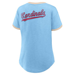 St. Louis Cardinals Fanatics Women's Binge Worthy Stadium Slub V-Neck T-Shirt - MLB T-shirts