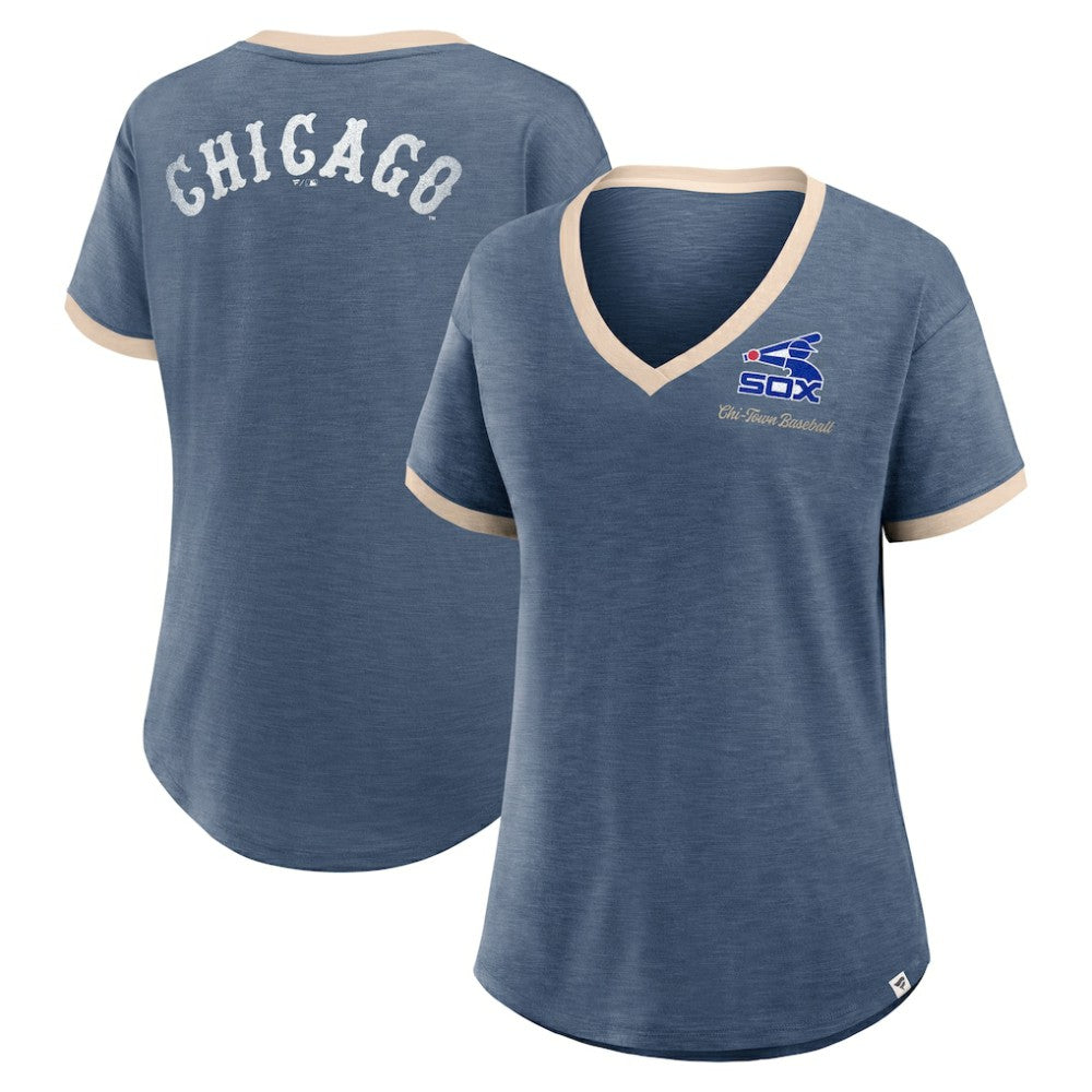 Chicago White Sox Fanatics Women's Binge Worthy Stadium Slub V-Neck T-Shirt - MLB T-shirts